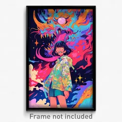Movie Art Poster - Woman Feeling Humiliation, Studious Cute Clothes (Film Print)