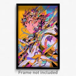 Anime Art Poster - Boy Feeling Enjoyment Wearing Expensive Tress Ribbon (Print)