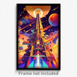Movie Art Poster - Stained Belfry (Psychedelic Trippy Retro Cartoon Film Print)
