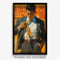 Korean Movie Poster - Man Feeling Shameless, Handmade Yellow Necktie (Art Print)