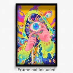 Art Poster - Wiggly Labor Day (Psychedelic Trippy Weird 11x17 Cartoon Print)