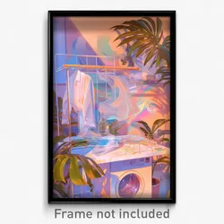 Art Poster - Pretty Drying Rack (Psychedelic Trippy Weird 11x17 Cartoon Print)
