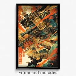 Chinese Movie Poster - Coarse Colonnade (China Psychedelic Art Retro Film Print)