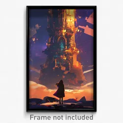 Art Poster - A Cosmic Library Containing Knowledge From Across Galaxies