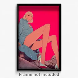 Movie Art Poster - Girl Feeling Cruelty, Heartfelt Stiletto Heels (Film Print)