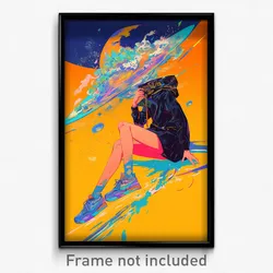 Movie Art Poster - Woman Feeling Optimistic, Burly Pointy Footwear (Film Print)