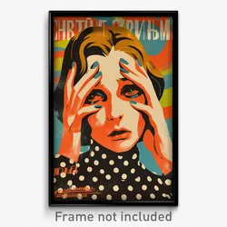 Russian Movie Poster - Woman Feeling Discontentment, Comfortable Polka Dot