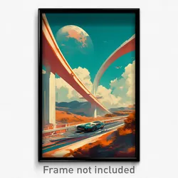 Movie Art Poster - Extra Large Highway (Psychedelic Retro Weird Film Print)