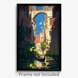Art Poster - White Passage (Psychedelic Trippy Weird 11x17 Cartoon Print)