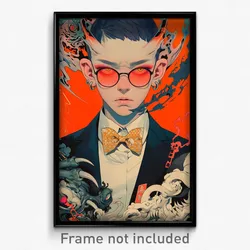 Movie Art Poster - Boy Feeling Outrage, Gentle Orange Bowtie (Retro Film Print)