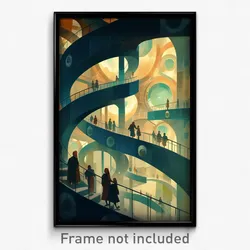 Movie Art Poster - Sharp Almshouse (Psychedelic Trippy Retro Cartoon Film Print)