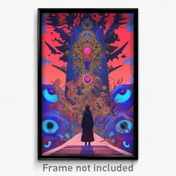 Art Poster - Secret Track (Psychedelic Trippy Weird 11x17 Print)