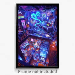 Art Poster - Gargantuan Attic (Psychedelic Trippy Weird 11x17 Print)