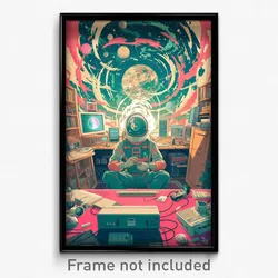 Movie Art Poster - Clean Music Studio (Psychedelic Retro Weird Film Print)