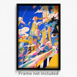 Art Poster - Cloudy Museum (Psychedelic Trippy Weird 11x17 Print)