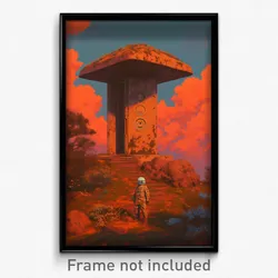 Movie Art Poster - Lonely Lookout (Psychedelic Trippy Retro Cartoon Film Print)