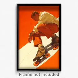 Movie Art Poster - Man Feeling Sentimentality, Thrifty Roller Skates (Print)