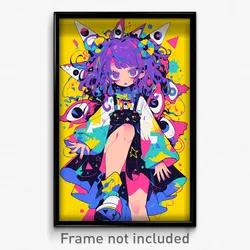 Anime Art Poster - Woman Feeling Fright, Outstanding Impossible Clothes (Print)