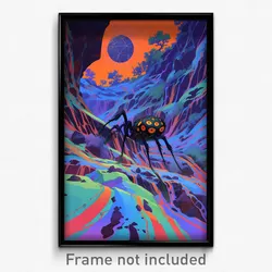 Art Poster - Webbed Ravine (Psychedelic Trippy Weird 11x17 Cartoon Print)