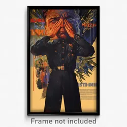 Russian Movie Poster - Man Feeling Agitation, Original Black Pants (Art Print)