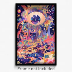 Art Poster - Tiny Wheel (Psychedelic Trippy Weird 11x17 Cartoon Print)
