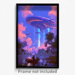 Art Poster - Heavenly Ark (Psychedelic Trippy Weird 11x17 Cartoon Print)