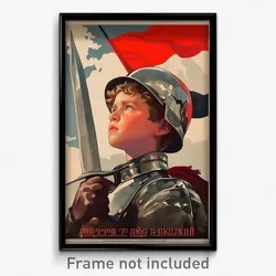 Russian Movie Poster - Boy Feeling Doubt, Well To Do Armor (Russia Art Print)