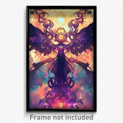 Movie Art Poster - Woman Feeling Schadenfreude, Spectacular Purple Wings (Print)