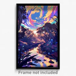 Art Poster - Blissful Fen (Psychedelic Trippy Weird 11x17 Print)