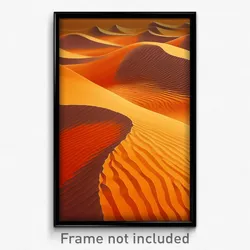Art Poster - Wavy Dunes (Psychedelic Trippy Weird 11x17 Cartoon Print)