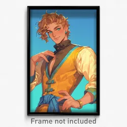 Anime Art Poster - Man Feeling Friendliness Wearing Cheery Ribbon (Print)