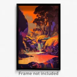 Art Poster - Tattered Clearing (Psychedelic Trippy Weird 11x17 Cartoon Print)