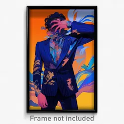 Anime Art Poster - Man Feeling Rejected Wearing Modern Pant Suit (Print)