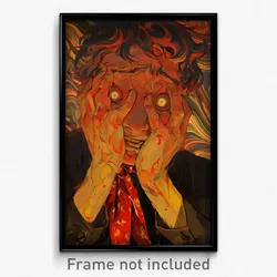 Art Poster - Boy Feeling Amazement, Rectangular Red Neckerchief (Art Print)