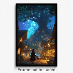 Art Poster - A Celestial Painter Creating Galaxies With Stardust