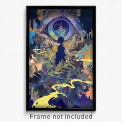 Art Poster - Gray Hospital (Psychedelic Trippy Weird 11x17 Print)