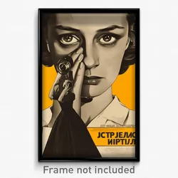 Russian Movie Poster - Woman Feeling Obstinate, Wobbly Pleated Dress (Art Print)