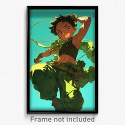 Anime Art Poster - Boy Feeling Persevering Wearing Idealistic Green (Print)