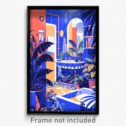 Art Poster - Negligible Rectory (Psychedelic Trippy Weird 11x17 Cartoon Print)