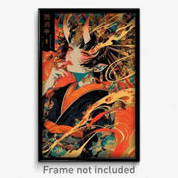 Movie Art Poster - Woman Feeling Numb, Acceptable Orange Kimono (Film Print)