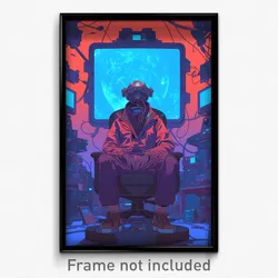 Movie Art Poster - Stylish Hall (Psychedelic Trippy Retro Cartoon Film Print)