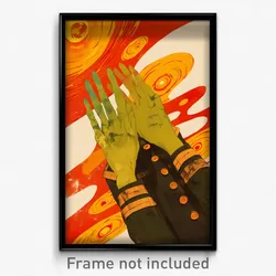 Movie Art Poster - Man Feeling Self Respecting, Wobbly Green Gloves (Film Print)