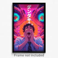 Movie Art Poster - Man Feeling Awe, Klutzy Heart Button (Retro Film Print)