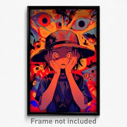 Anime Art Poster - Boy Feeling Nervous Wearing Acrobatic Sun Hat (Print)