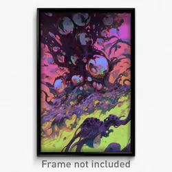 Art Poster - Unique Fairy Ring (Psychedelic Trippy Weird 11x17 Cartoon Print)