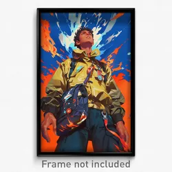 Movie Art Poster - Man Feeling Apprehension, Vivid Fanny Pack (Retro Film Print)