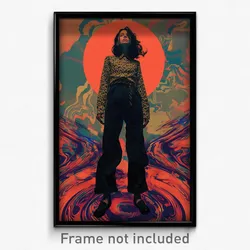 Art Poster - Woman Feeling Grumpiness, Impeccable Clothes Around Waist (Print)