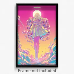 Art Poster - Angelic Foundry (Psychedelic Trippy Weird 11x17 Print)