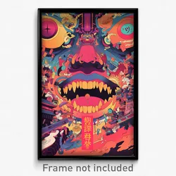 Chinese Movie Poster - Meager Mouth (China Psychedelic Art Retro Film Print)