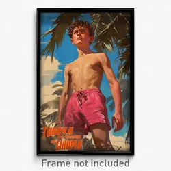 Russian Movie Poster - Boy Feeling Stuck, Glaring Pink Shorts (Russia Art Print)
